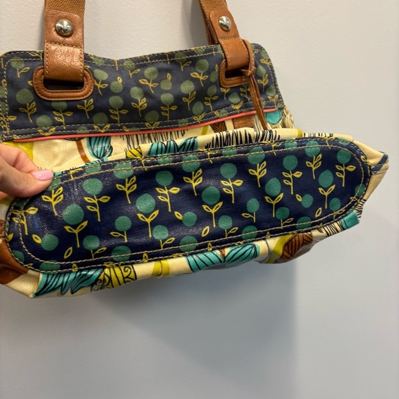 Fossil Keyper Coated Canvas Tote Bag Purse - Picture 5 of 16